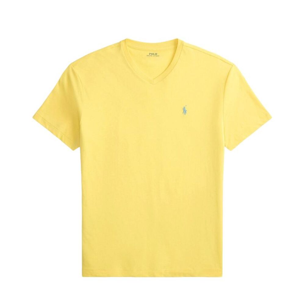 Polo Ralph Lauren Mens Classic Fit Jersey V-Neck T-Shirt Small Sunfish Yellow